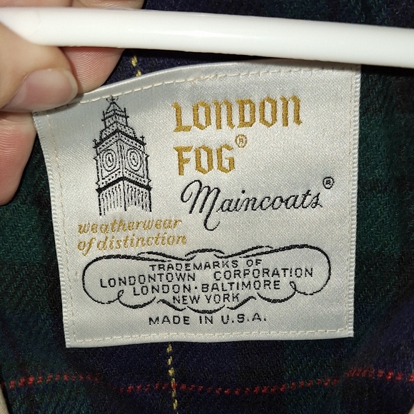 London Fog /VINTAGE  dbl breasted trench coat / khaki / 18 reg - Picture 2 of 16
